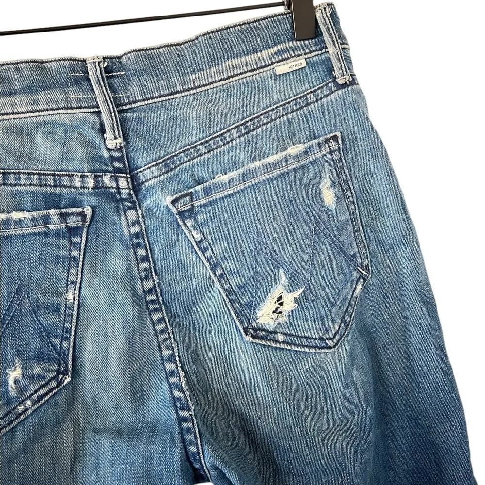 Mother The Stunner Ankle Fray in Graffiti Girl Blue Size 25 - Image 7