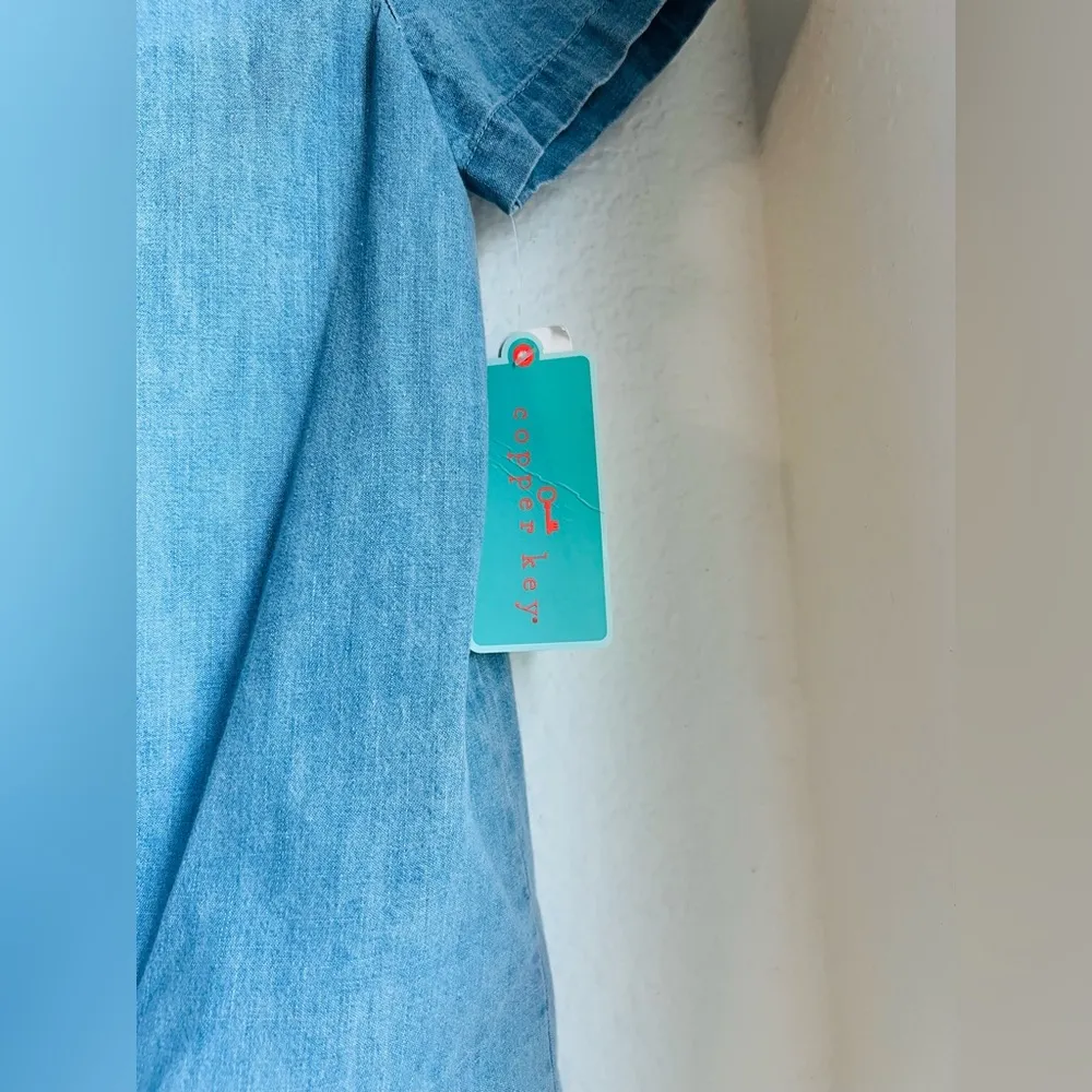 Copper Key Chambray Front Tie Button Down - Image 5