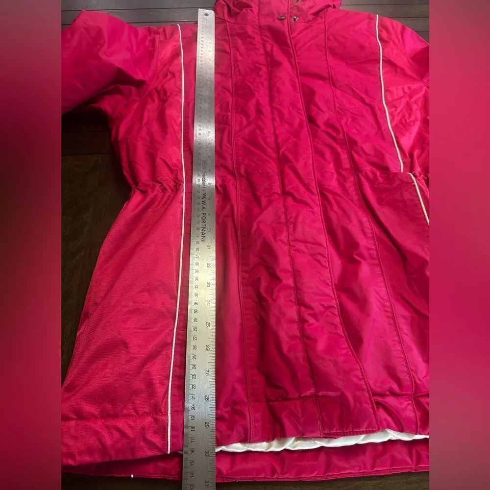 Columbia Women’s Large Pink Quilted Hooded Parka - Image 7