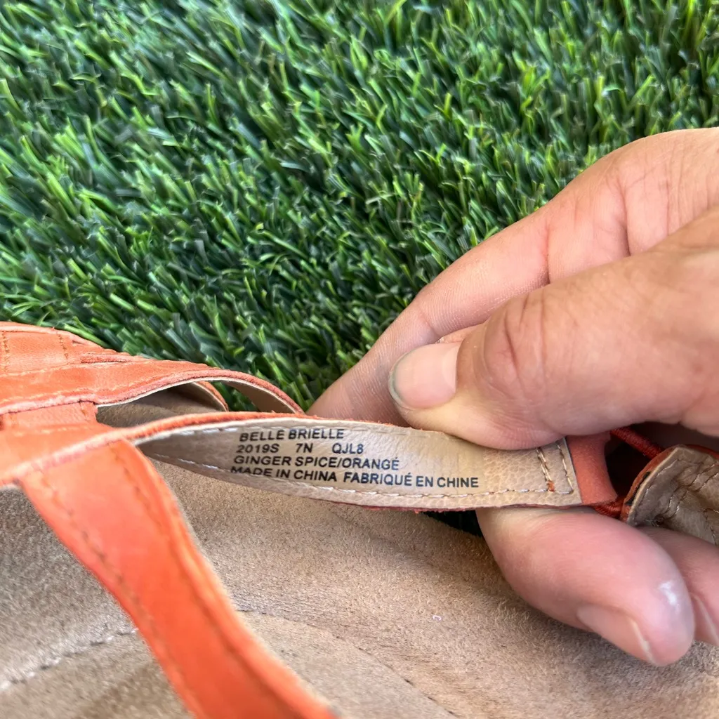 New no‎ tag Earth Origins Orange Huarache Sandals never used - Image 3