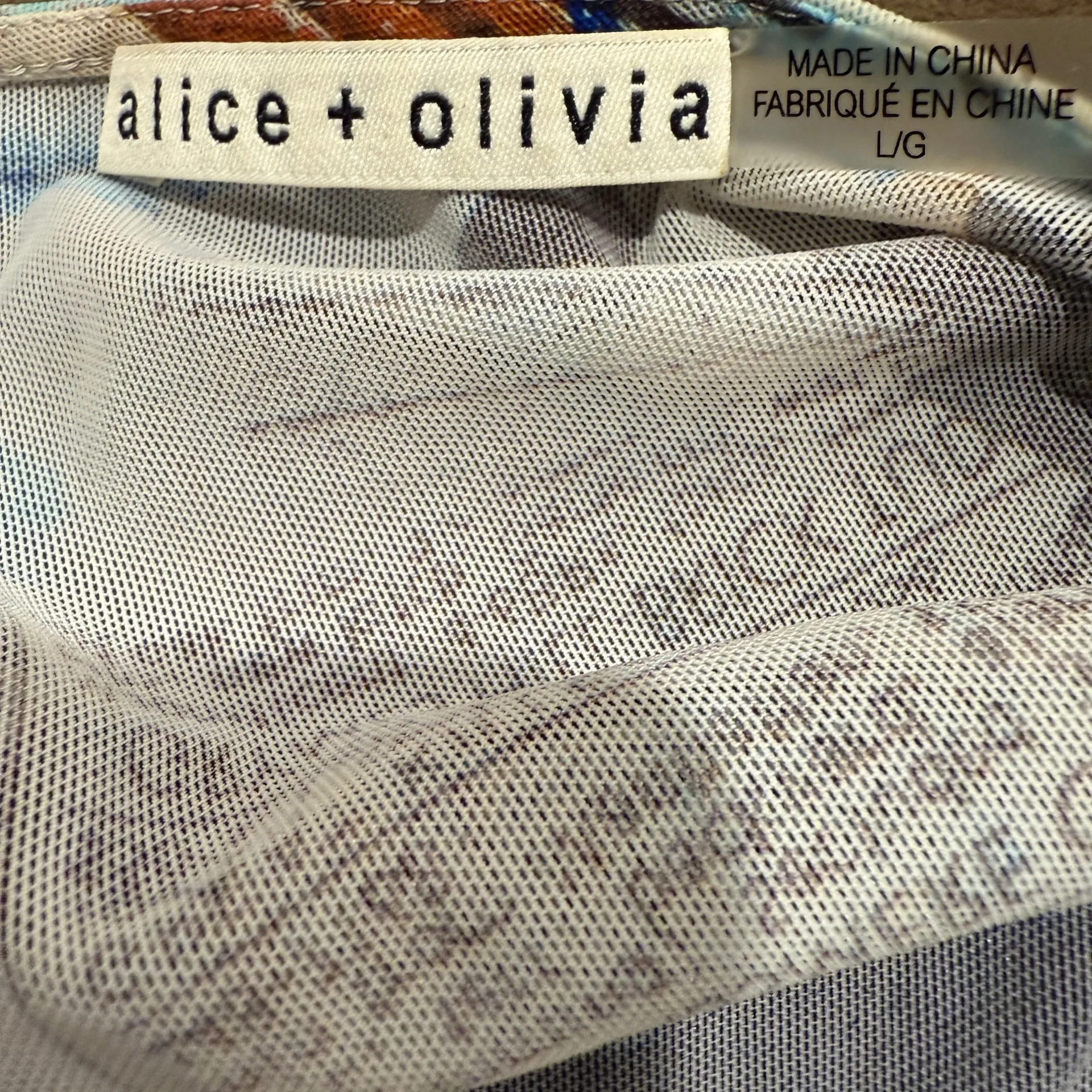 Alice + Olivia X Basquiat Delaina Top Long Sleeve Women's Size Large Shirt - Image 6