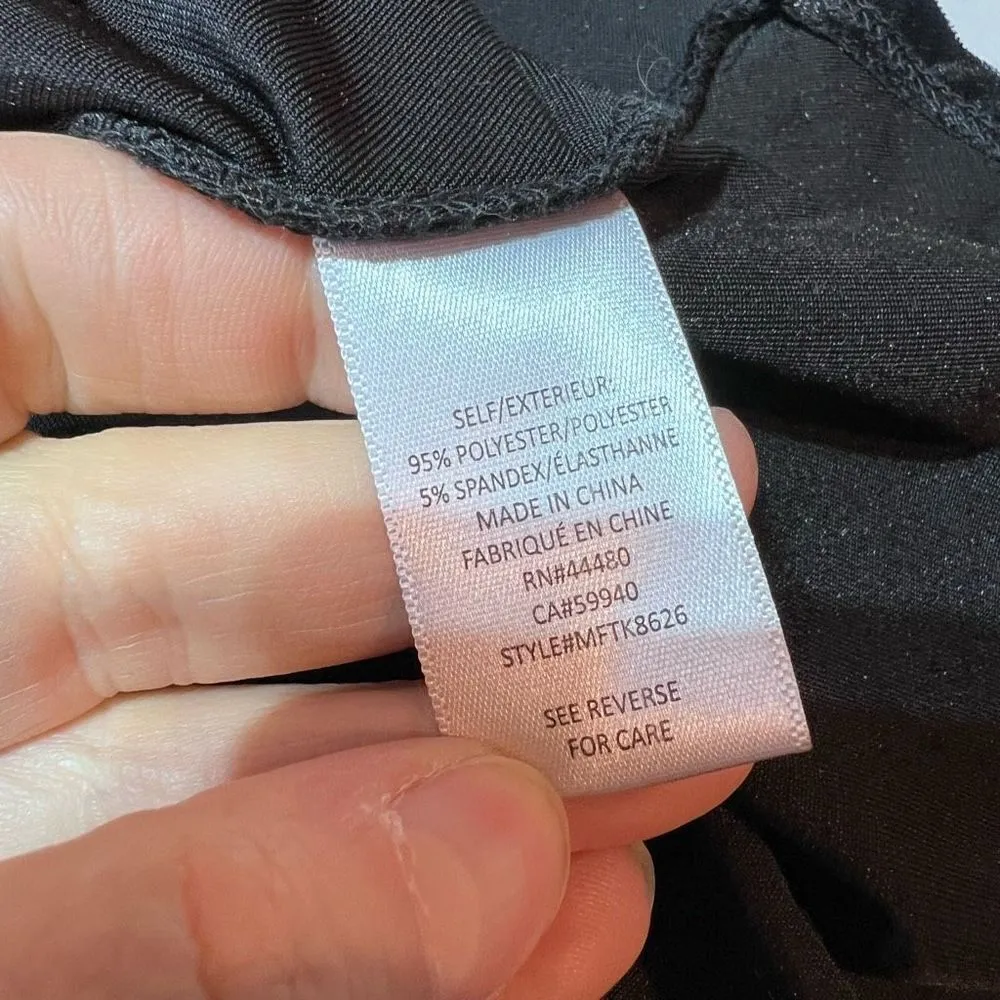 Blue Rain women’s black velvet wrap top blouse shirt peplum XS‎ Xsmall boho - Image 7