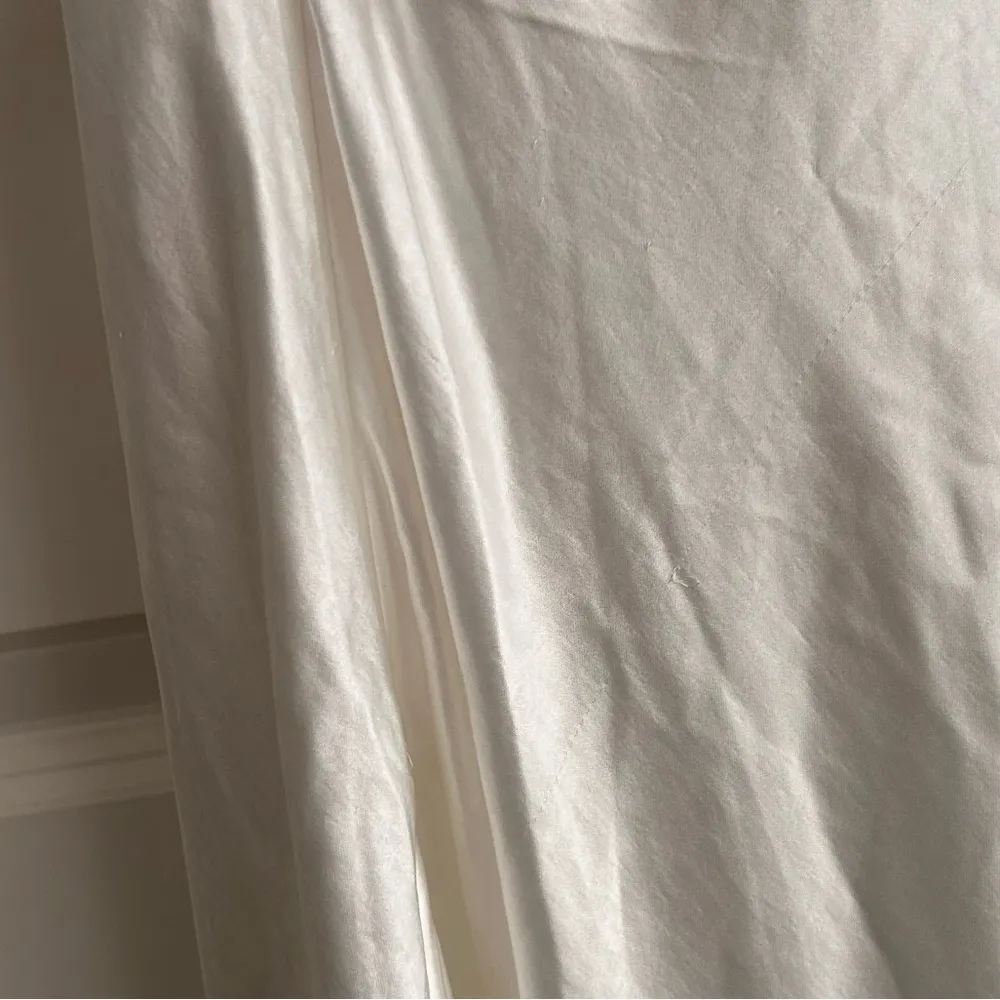 ABBY CAMI STRAP GATHERED BUST FRONT SPLIT MIDI DRESS WHITE - Image 12