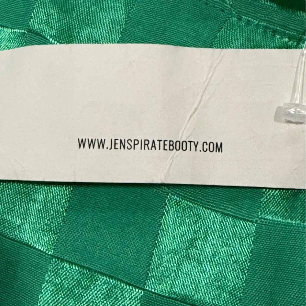 NWT Jens Pirate Booty Westminster Maxi Dress XS Green One Sleeve Checkered - Image 11