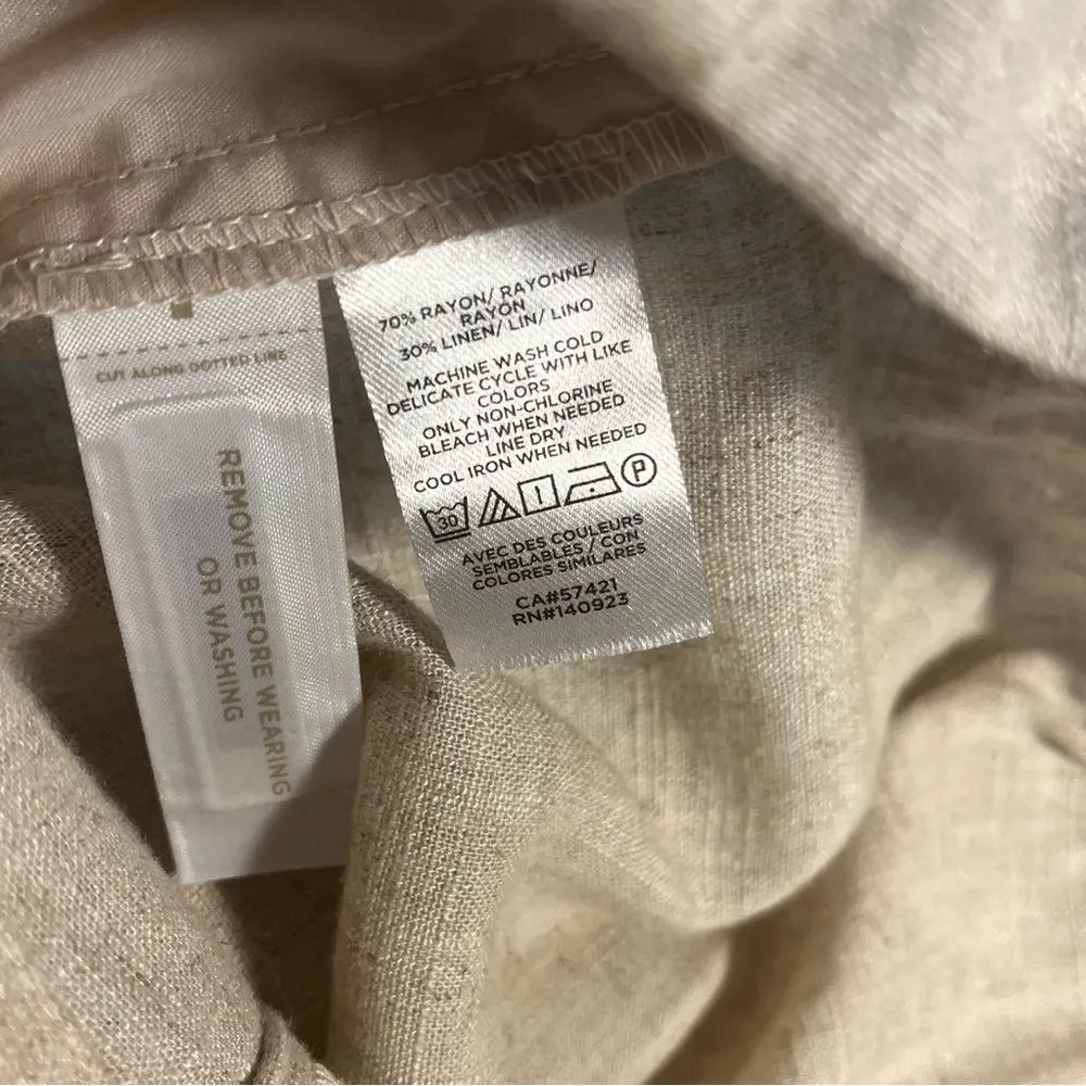 Loft Linen Blend Shorts Size XL NWT - Image 3