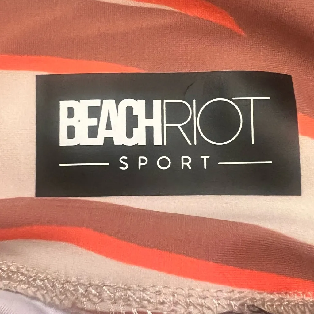 Beach Riot Sport Piper High Rise Stretch Leggings in Cloud Cream Zebra Size XS - Image 8