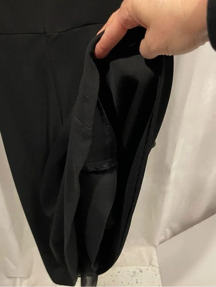 Beautiful Donna Rico pearl beaded necklace black dress midi swing skirt - Image 6