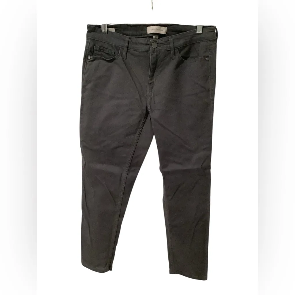Calvin Klein Women’s Charcoal Ankle Skinny Jeans Size 10 - Image 3