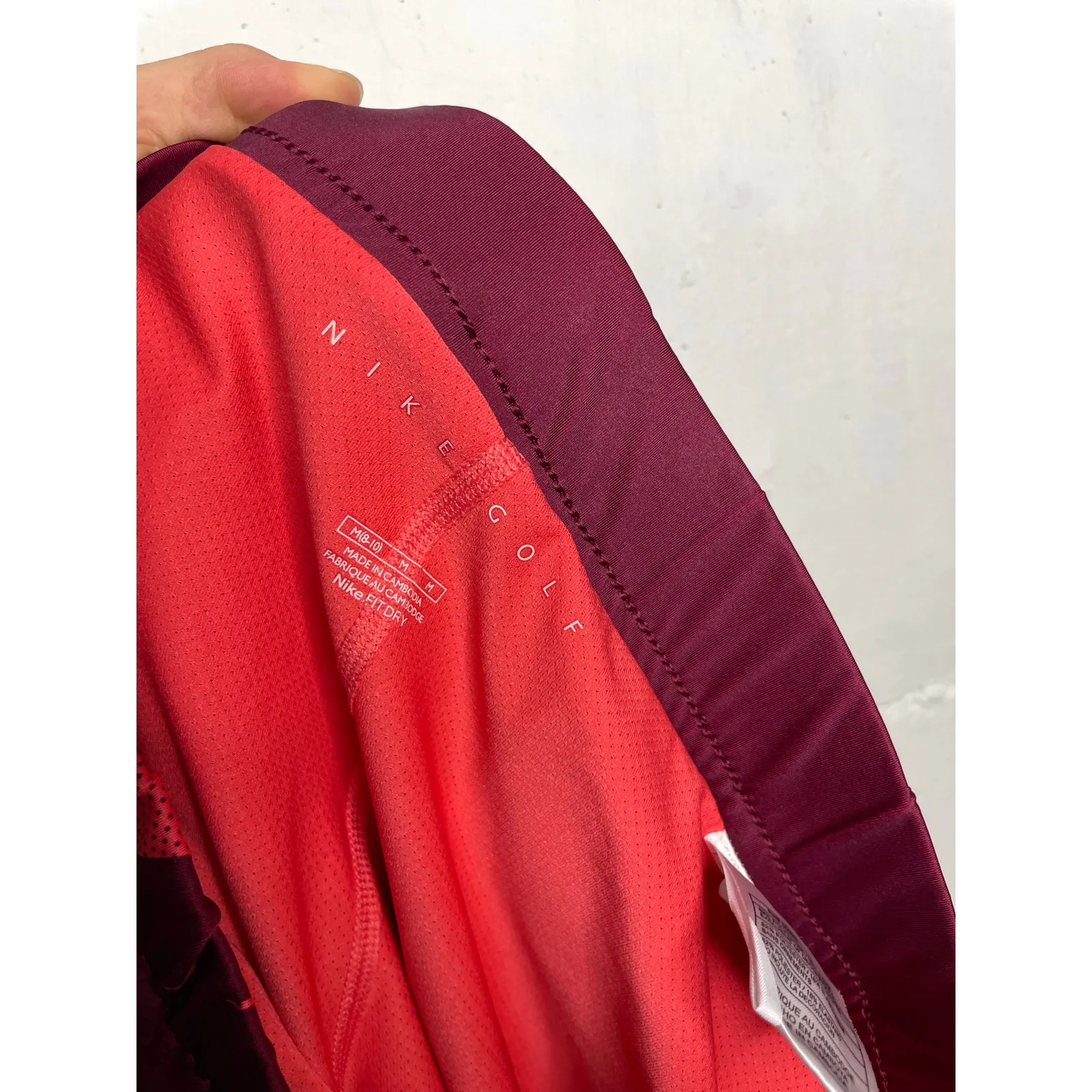 NIKE Golf Womens Athletic Skort Size Medium Burgundy - Image 8