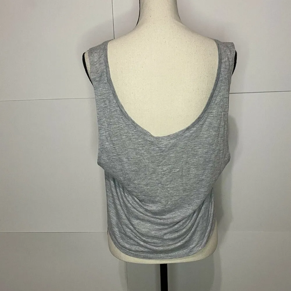 Bella Canvas “Champagne Campaign” Gray Crop Tank Top L/XL Glitter EUC - Image 5