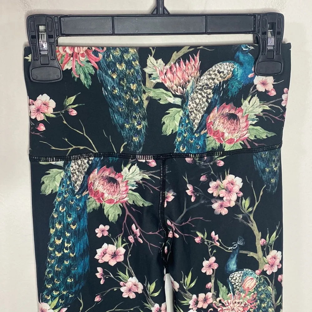 Evolution and Creation tropical floral print high rise yoga leggings size S - Image 7