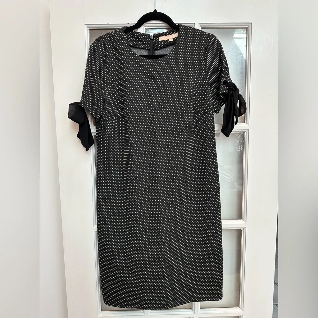 Anthropologie Hutch Black White Polka Dot Dress Bow Tie Pinup Rockabilly Size S - Image 9