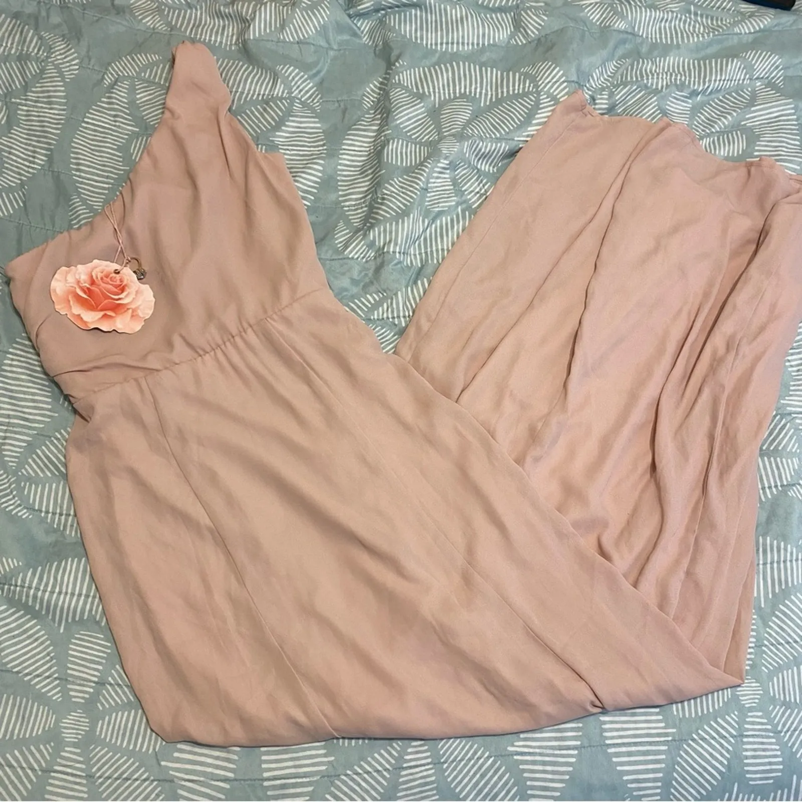 Show Me Your Mumu Eliza One Shoulder Pink Chiffon Bridesmaid Dress Size XS NWT - Image 3