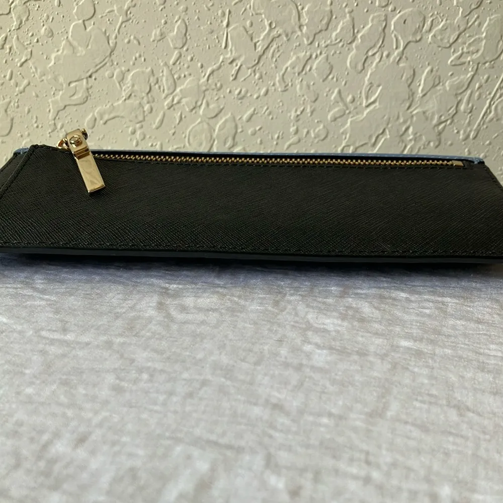 Kate Spade: Blue & Black Wallet - 10 card slots- coin area- Gold tone - Image 14