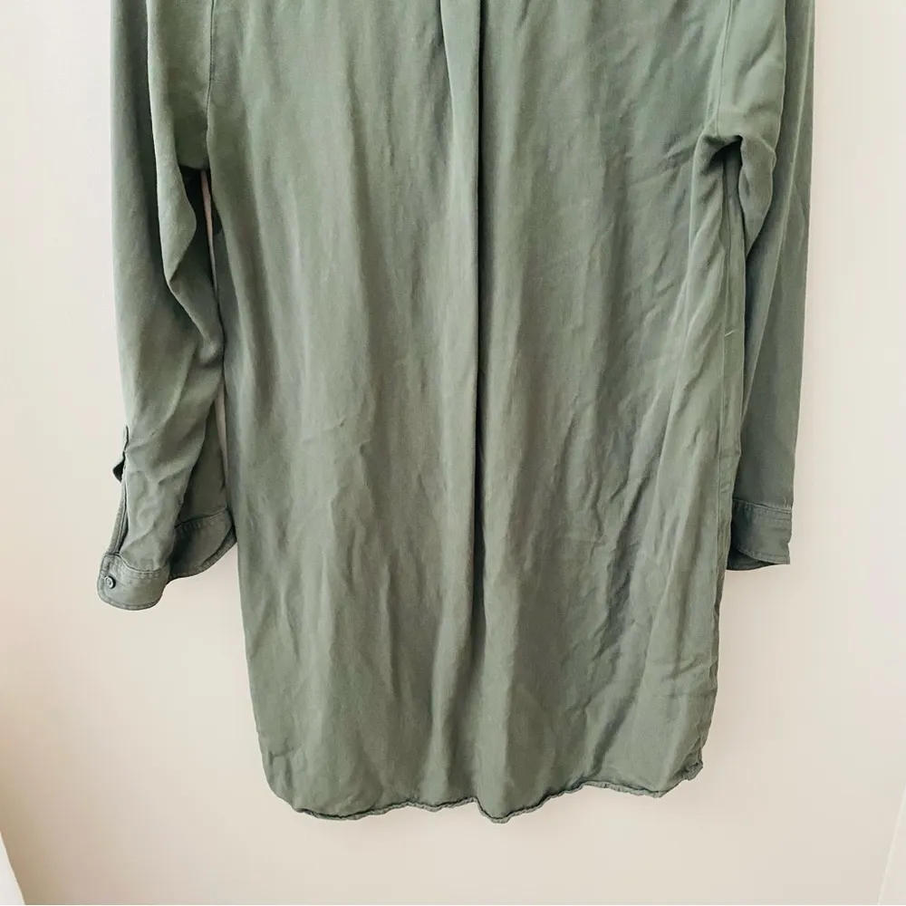 Old Navy Long Sleeve Pullover Dress Green Sz Medium - Image 3