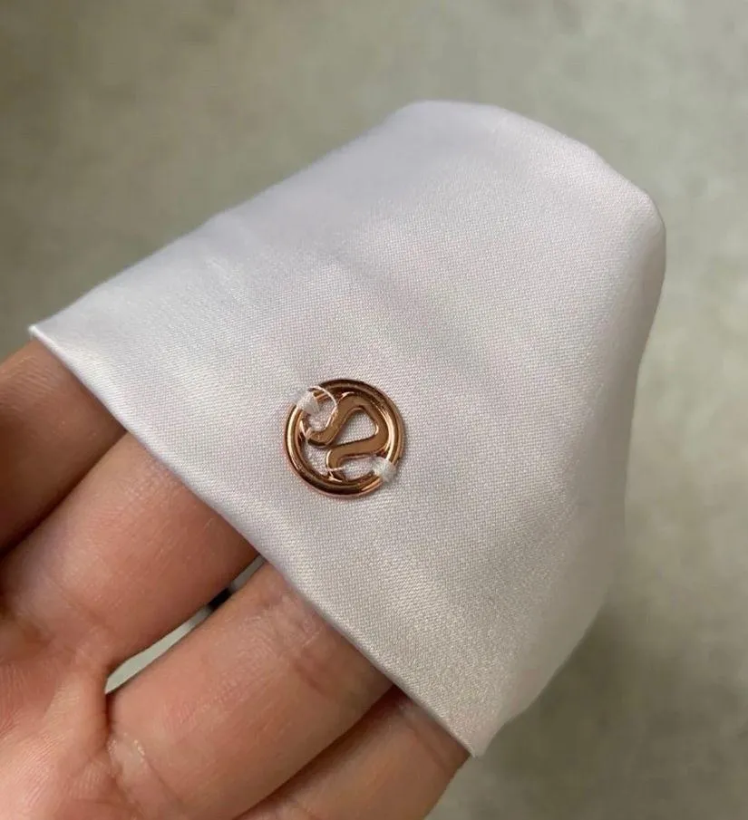 Pale Pink Satin Workout Headband - Image 3