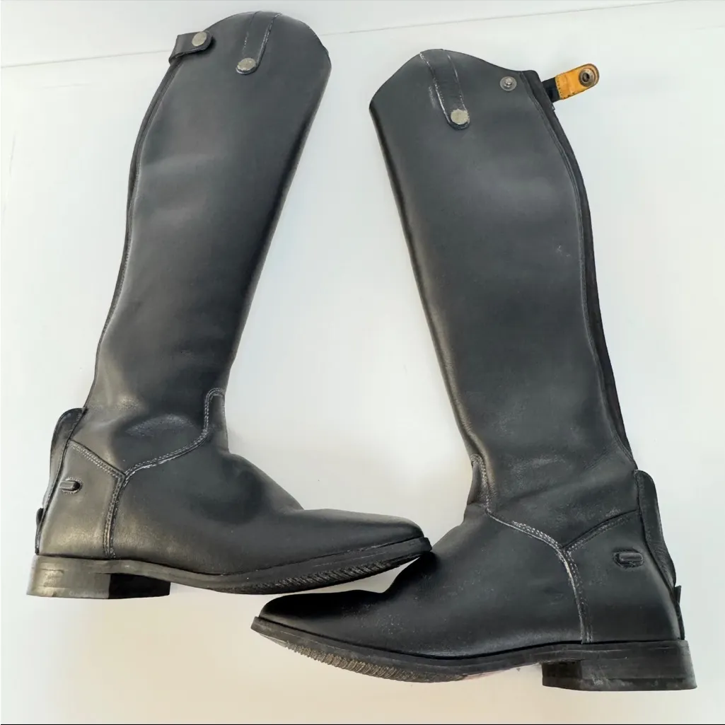 Treadstone Equestrian Riding Boots 7.5 Slim Field Black Leather Tall English - Image 8