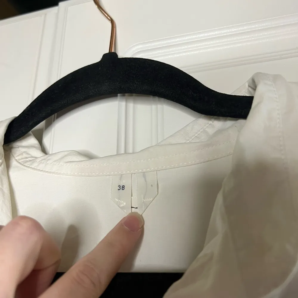 Arket Regular Fit Cotton Poplin Button Down White Size M - Image 6