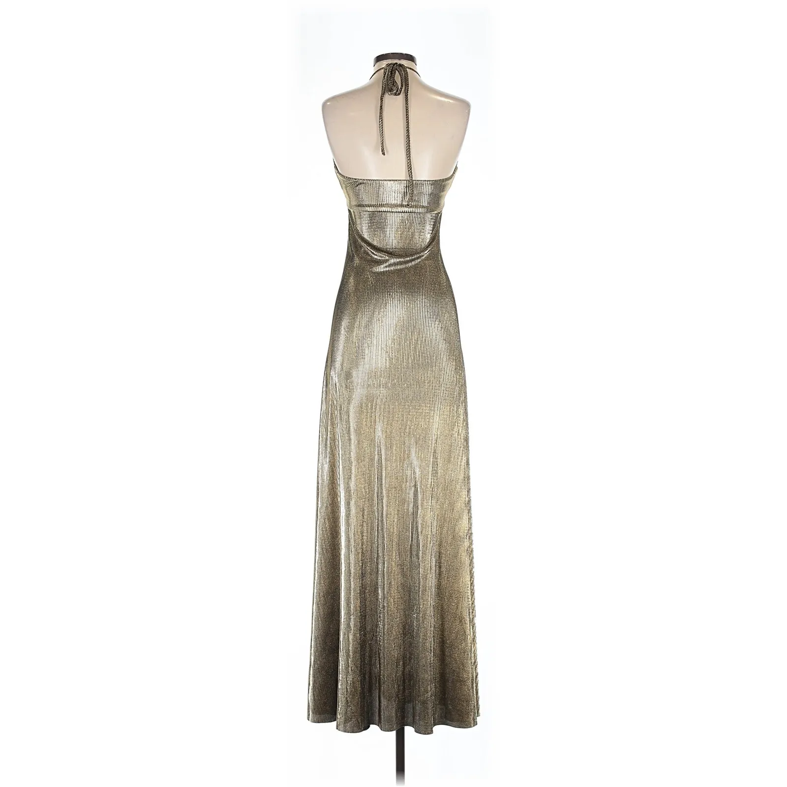 Show Me Your Mumu Paros Maxi Dress in Pleated Gold XS - Image 6