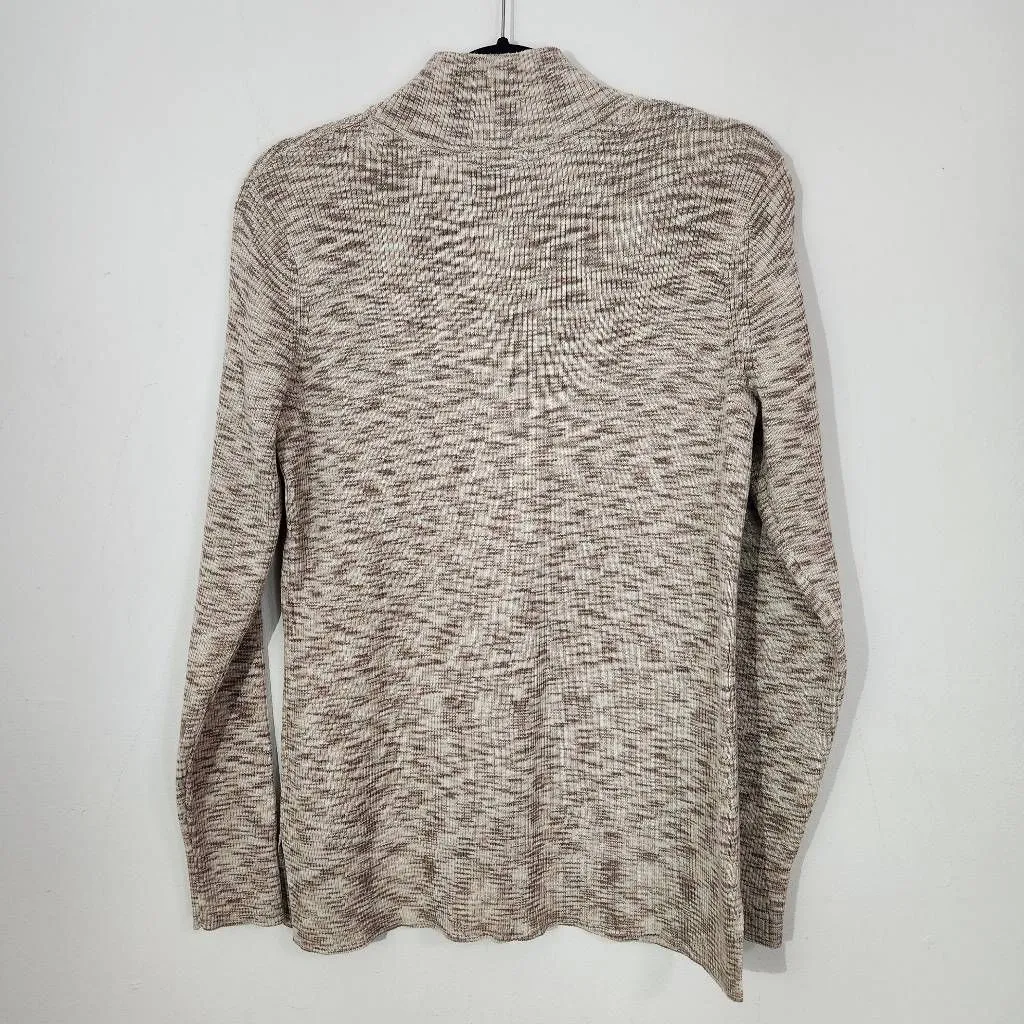 Market & Spruce Light Brown Mock Turtleneck Sweater NWT Sz Large Ribbed Knit Top - Image 4