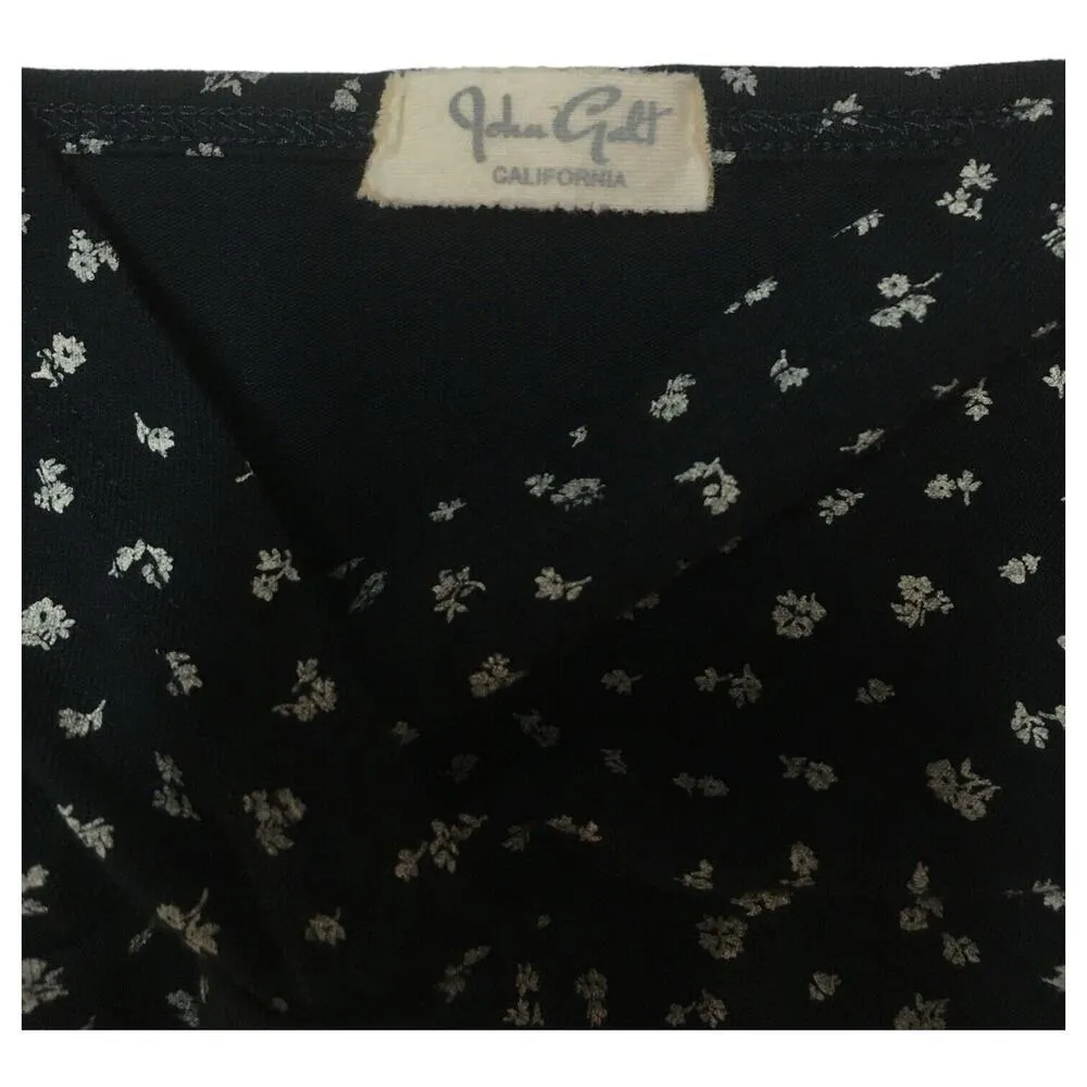 John Galt Dress Womens 0 V Neck Spaghetti Strap Ditsy Floral Summer Blue - Image 7