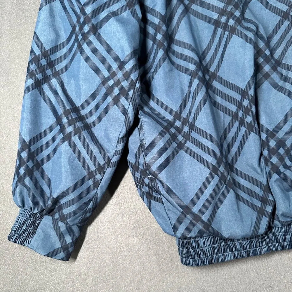 Sunderland of Scotland Cygnet Ladies L Blue Plaid Pullover Weatherbeater 1/4 Zip Size L - Image 5