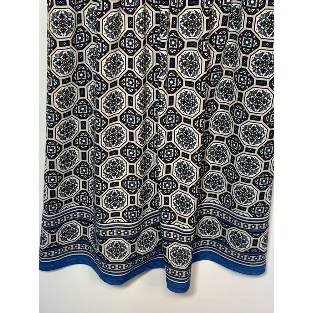 Max Studio Women's Medallion Mirror Image Empire Mini Dress Multicolor Small - Image 9