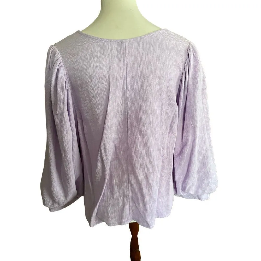 A New Day Retro 80’s Vibe Puffy Sleeve Blouse L/XL(see description) - Image 3