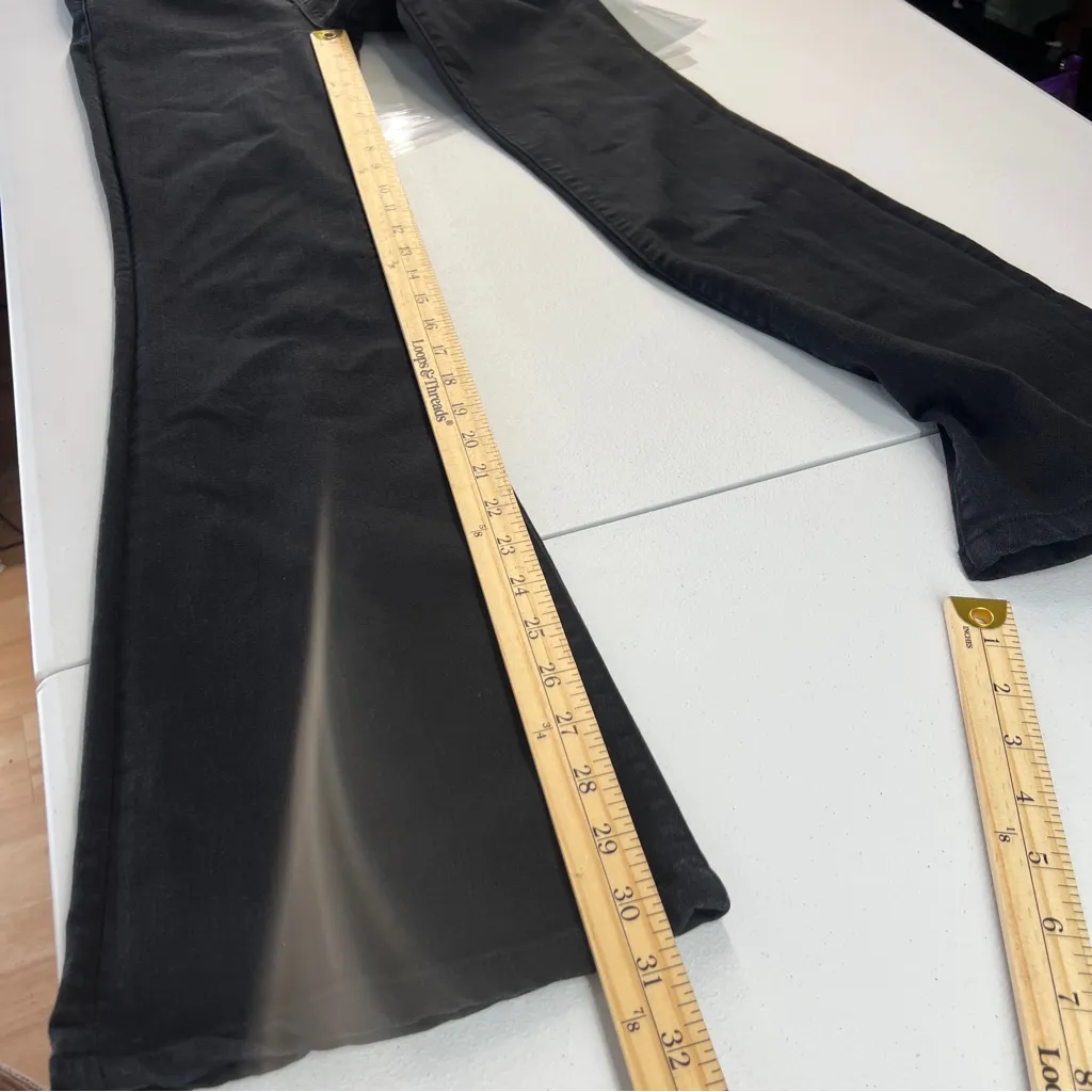 J Brand Maria Flare Jean High Rise Stretch Black Denim Size 26 - Image 10