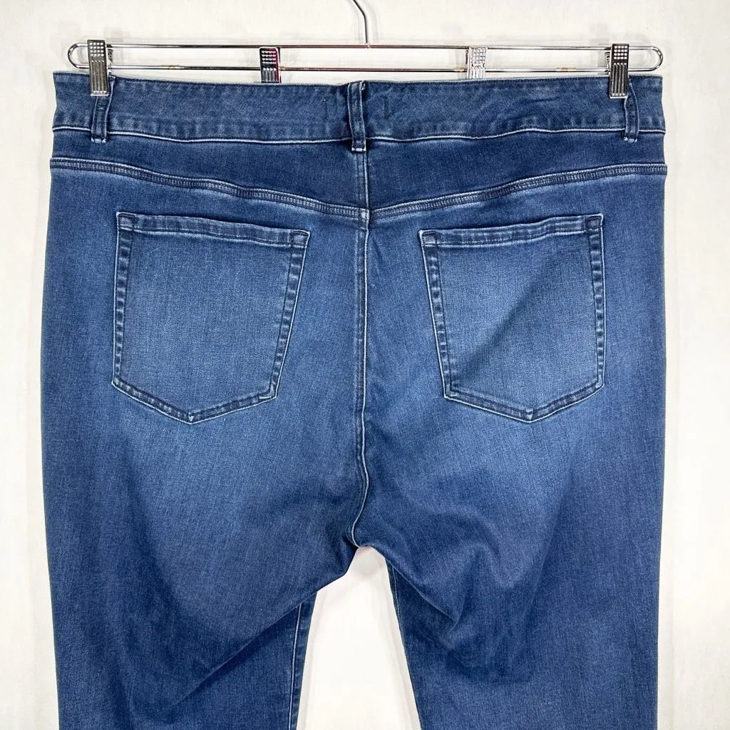 Lane Bryant Plus Size 26S‎ Jeans High Rise Blue Stretch Flex Magic Waistband 874 - Image 9