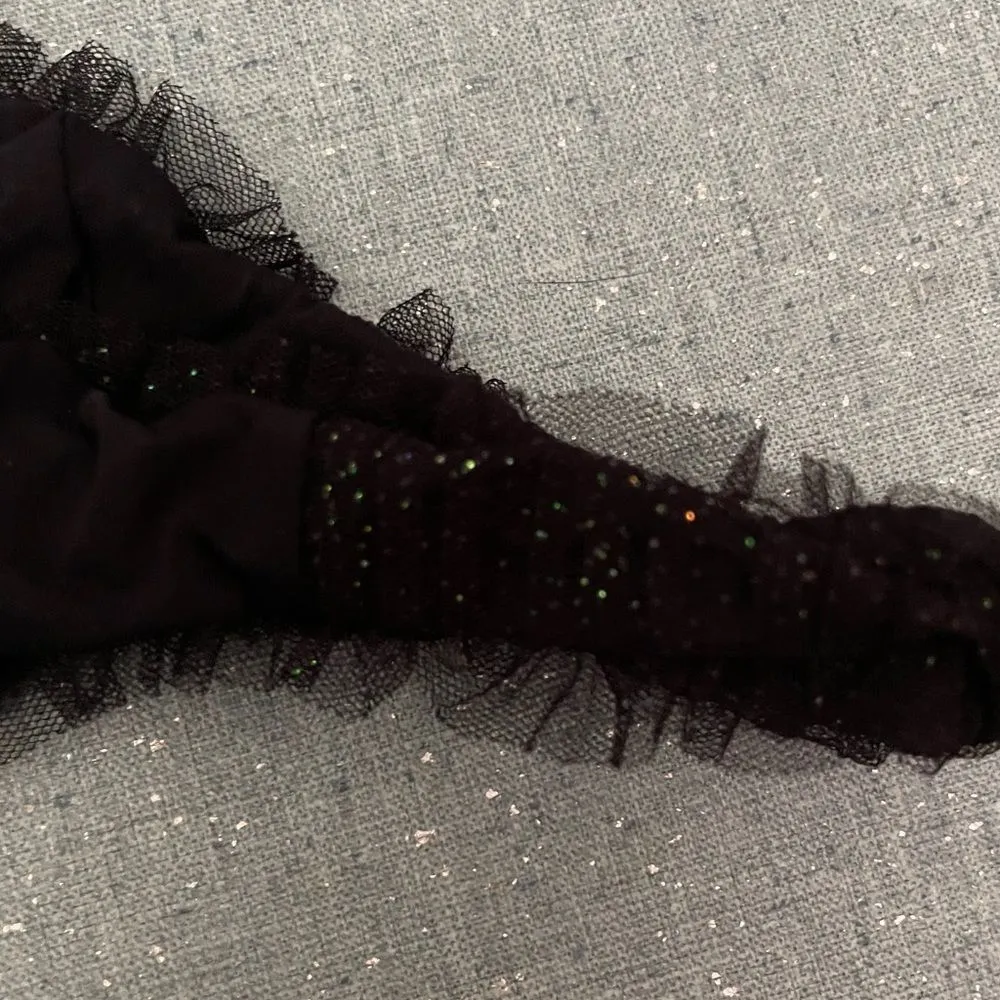 Beach Bunny Sparkly Bikini Bottom Black - Image 4