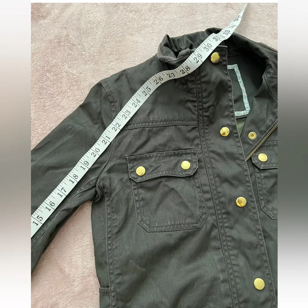 J‎ Crew Women’s Relaxed Boyfriend Field Jacket Style Army Green Size Xsmall - Image 8