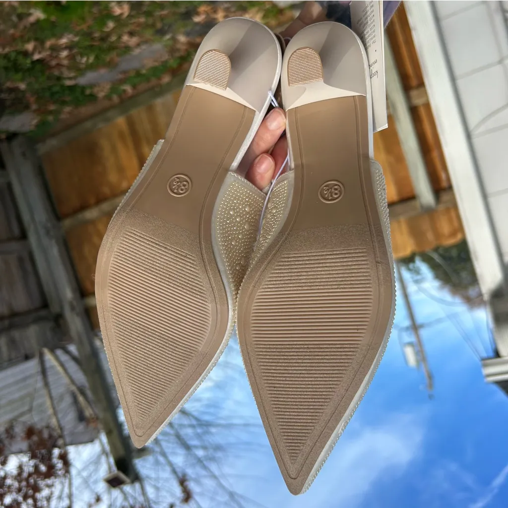 Nwt Nwt Women's Milan Slingback Heels - A New Day size 8.5  wedding pearl summer - Image 8