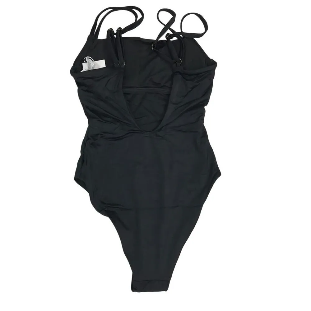 ANDIE Rockaway Square Neck One Pcs Swimsuit Sz S Black Retro Feminine Resort NWT - Image 6