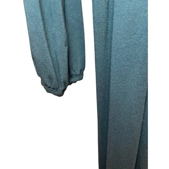 EUC J. Crew Deep Jade Hunter Green Longsleeve Knee Length Scoop Neck Dress‎ - Image 6