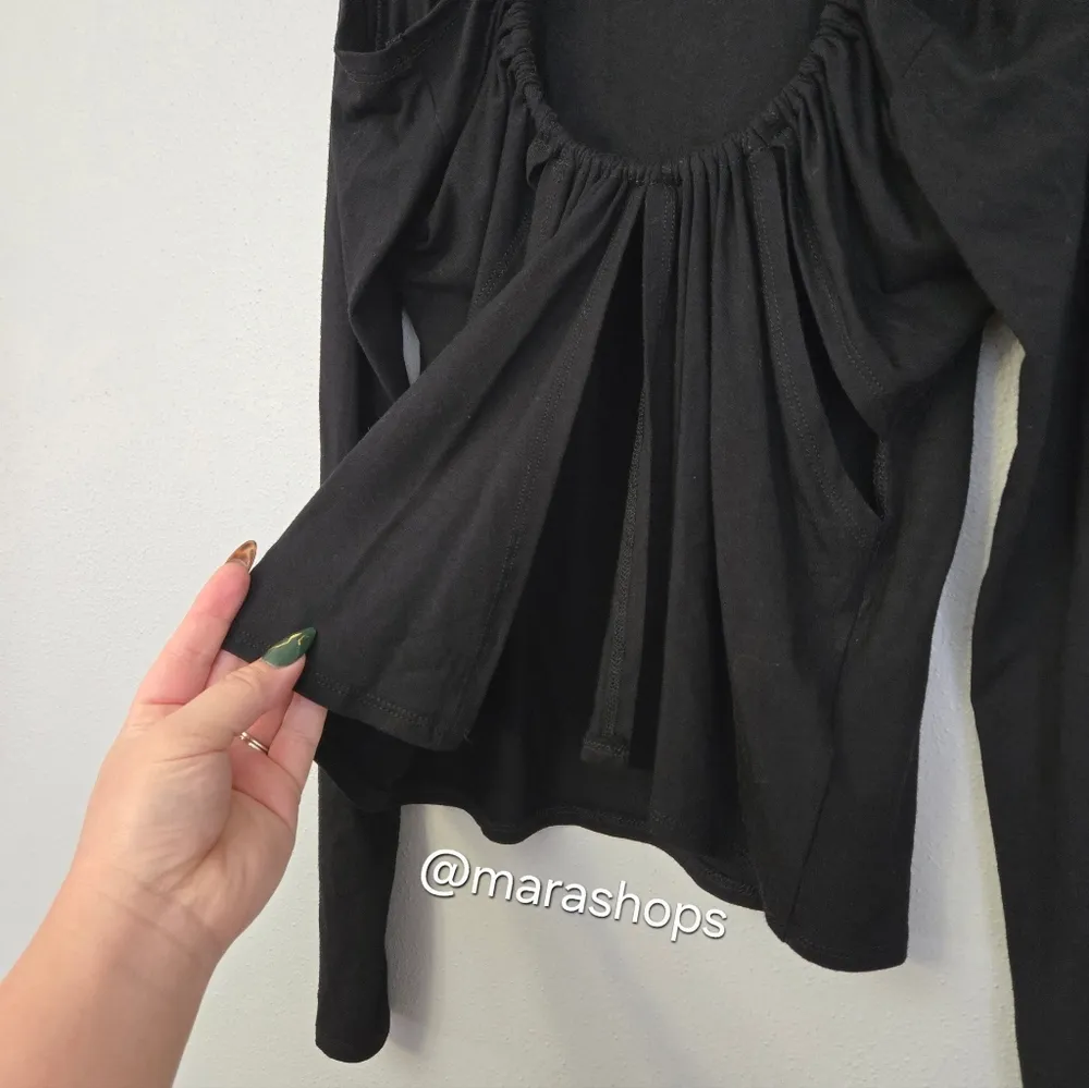 Sid Neigum Ring Cut Out Black Top Size M - Image 4