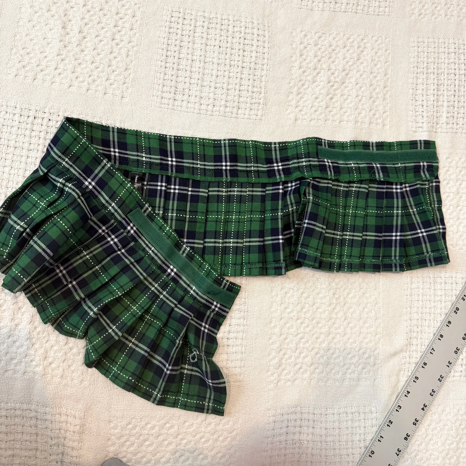 adult Teacher's Pet one size micro school girl costume skirt SK 2983 Green Size M - Image 8