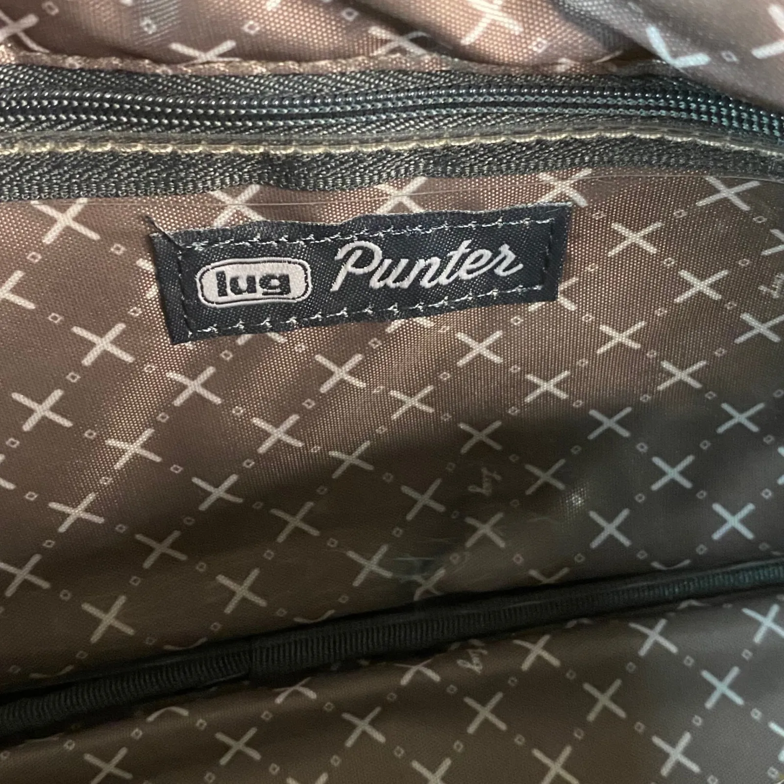 Lug Avion & Punter Quilted Tote Bag Set Sparkle Bottom Gray Travel Weekender EUC - Image 10