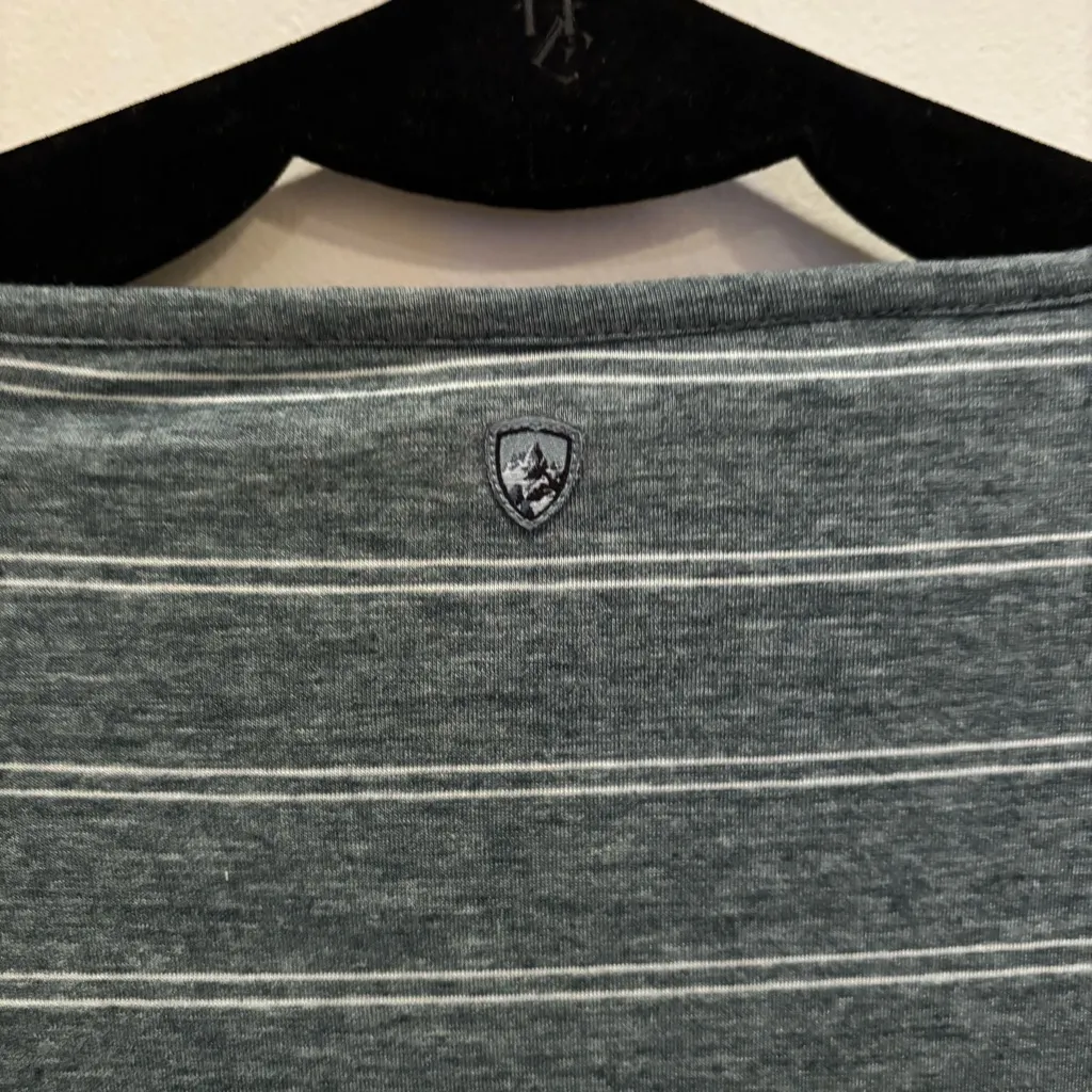 Kuhl Lisette Women's Shirt Melange Performance Fabric V-neck Striped Size Small - Image 7