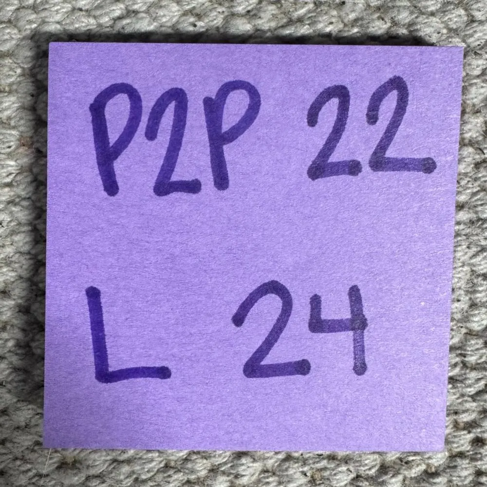 Christie & Jill Top Women L Silk Casual Round Neck Blouse Blue Purple Vintage Size L - Image 8