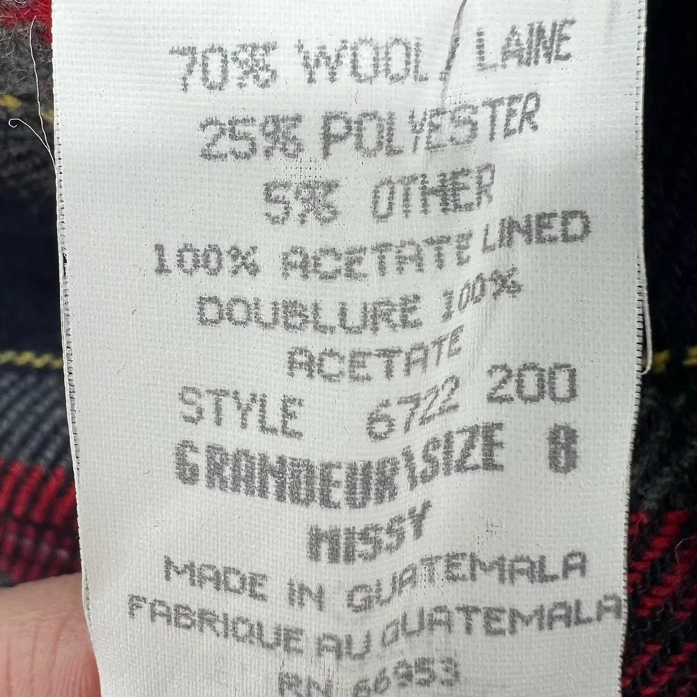 Haberdashery wool blend plaid knee length pencil skirt academia preppy vintage - Image 6
