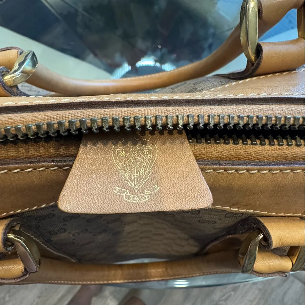 Gucci Brown Monogram Tote Bag - Image 9