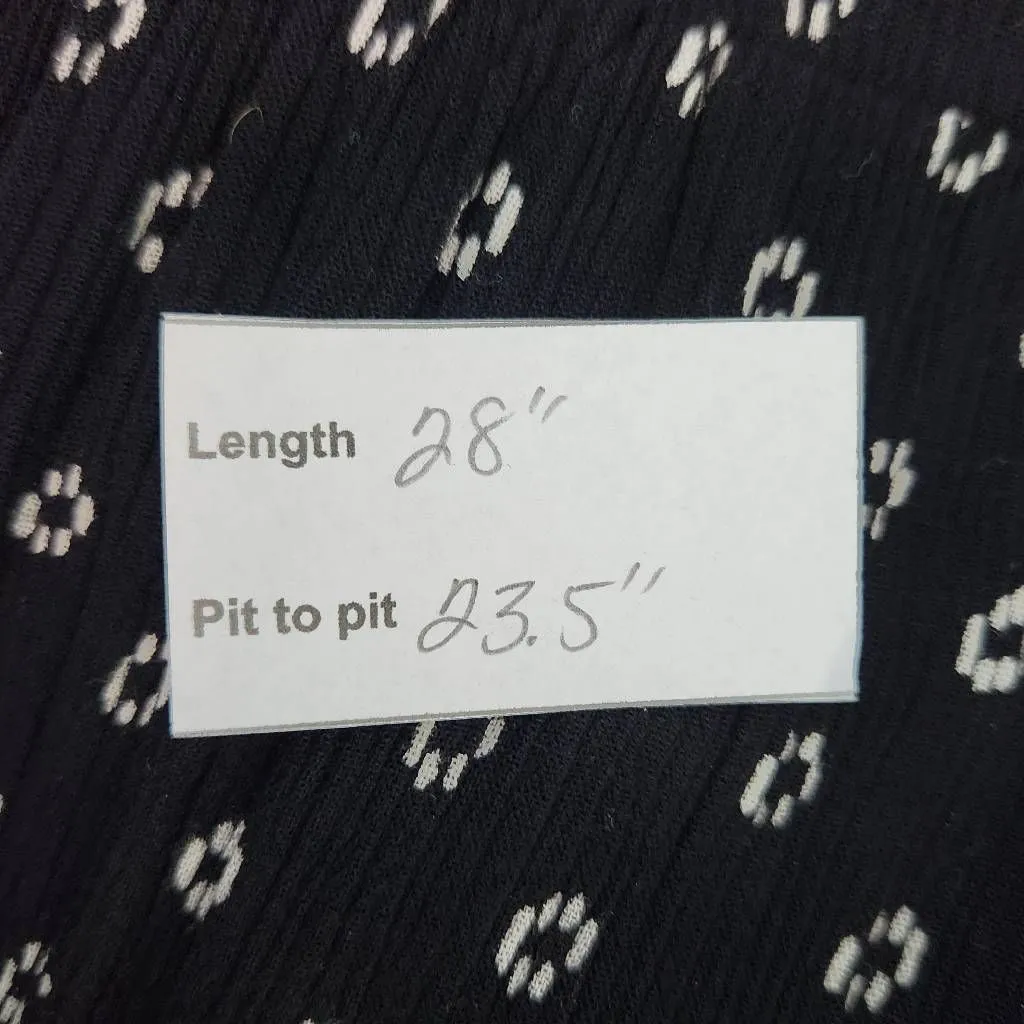 Old Navy Black Blouse with Flutter Sleeves Size XL Black and White Peasant Top - Image 9