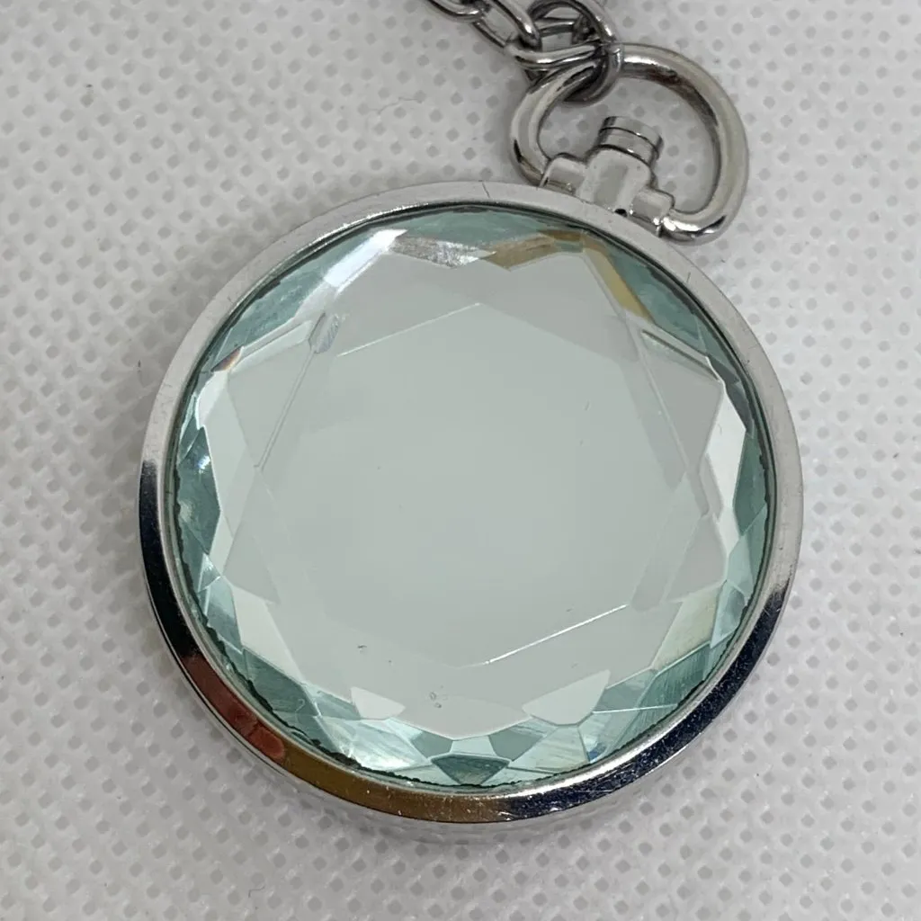 Regal Sweden fashion pendant pocket watch 31mm faceted large crystal running - Image 2