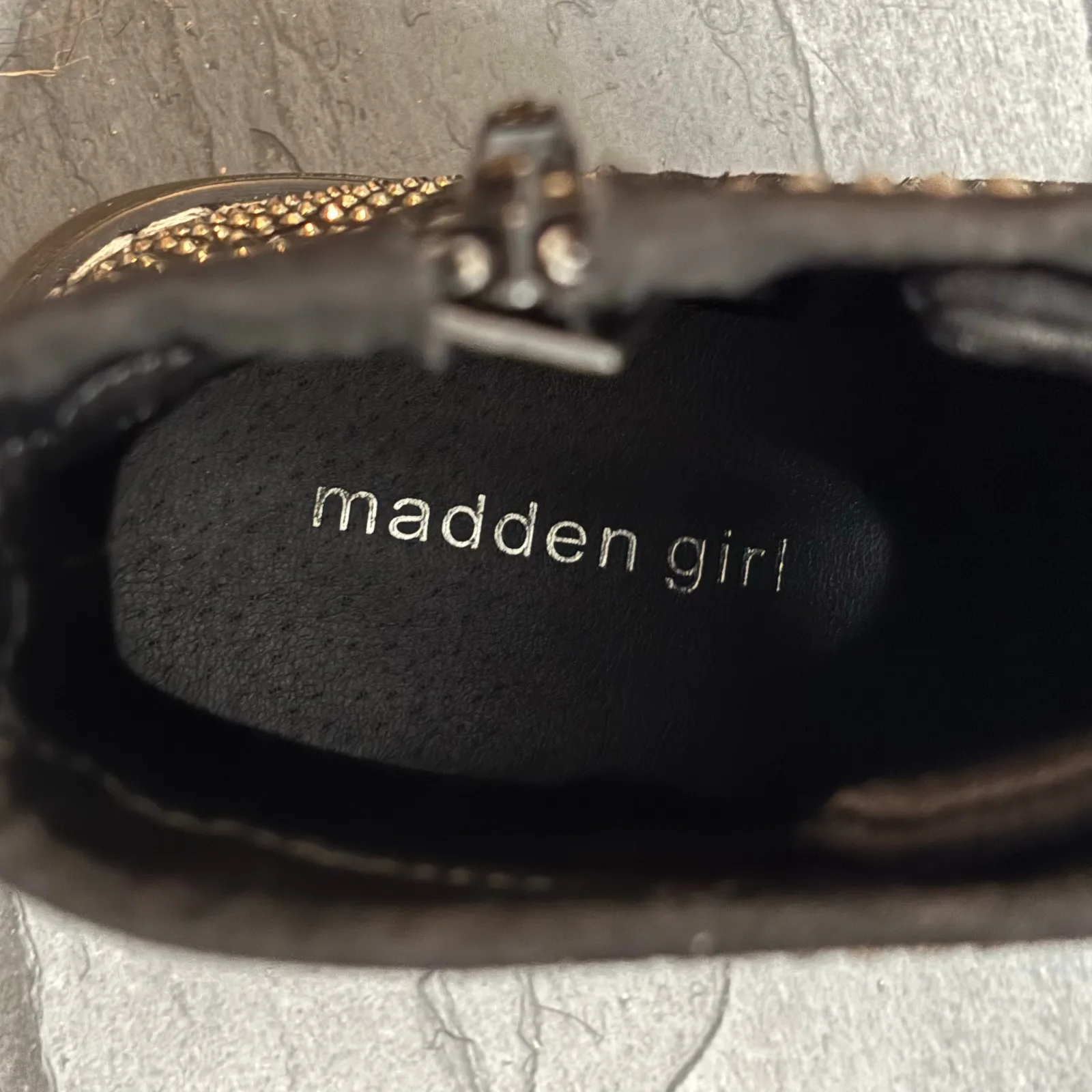 Madden Girl  Rhinestone Studded Kurrt Combat Boots - size 7M - Image 8