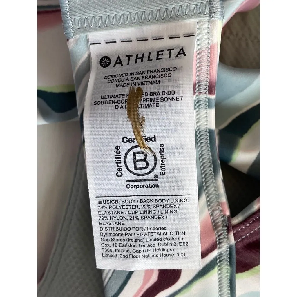 Athleta 981760 Ultimate Printed Sports Bra D-DD Marble Multi Women's 3X NWT $54 - Image 5