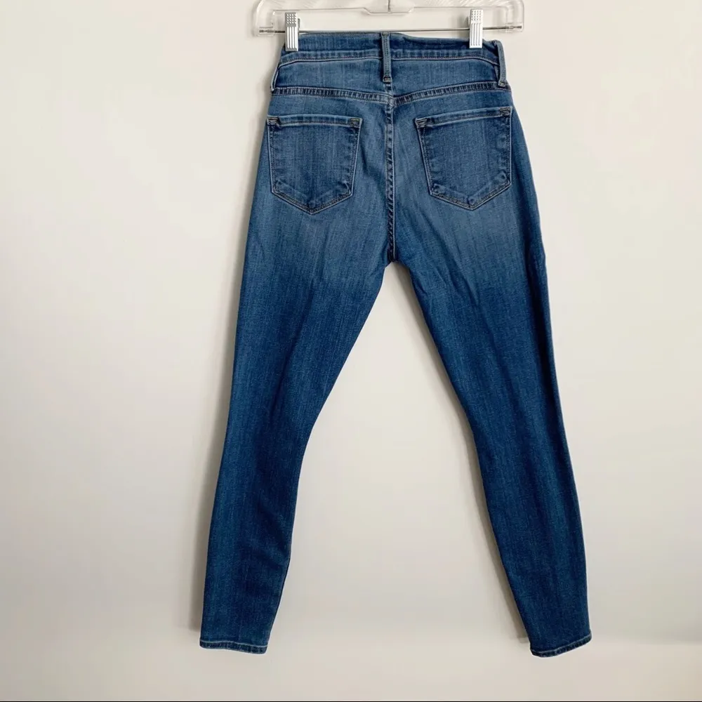 Frame Le Skinny De Jeanne Crop Poe Rips Distressed Jeans Size 25 - Image 9