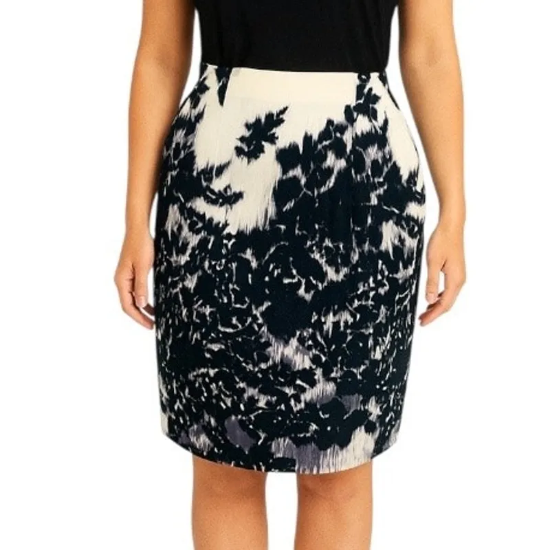 Worthington Knee Length Cream Black Gray Pencil Skirt Women's Plus Size 16 - Image 7
