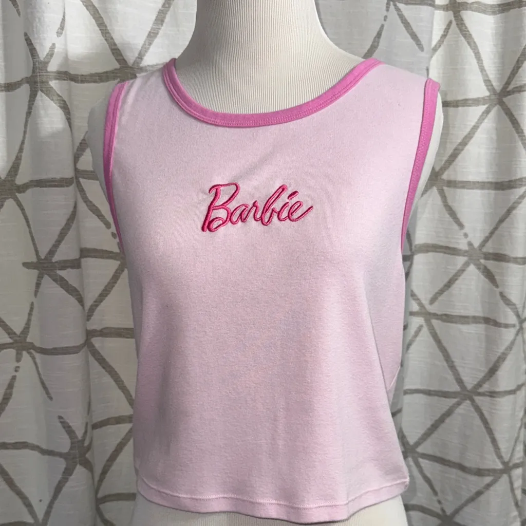Barbie Light Pink Tank Top Size XL - Image 2