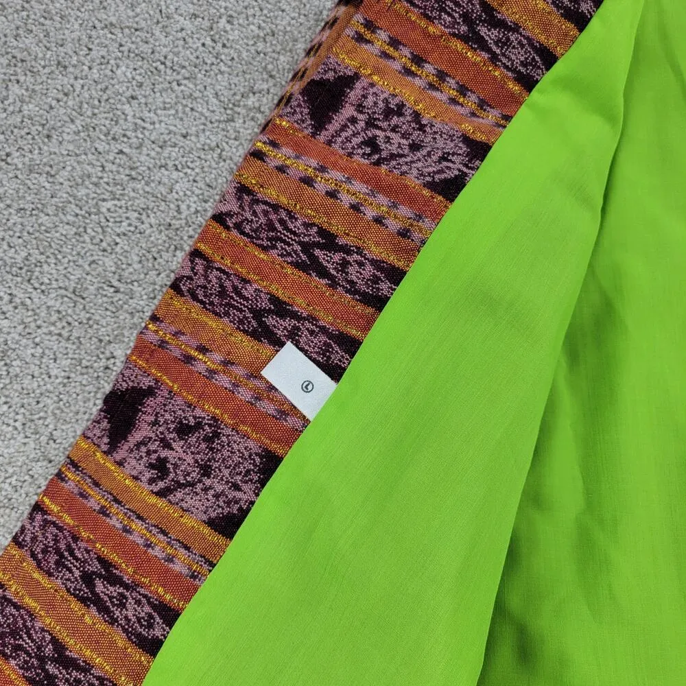 VTG Women Patchwork Embroidered Jacket L Orange Purple Floral Tribal Ethnic Boho Size L - Image 16